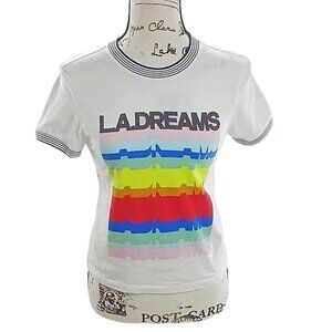 Forever 21 Shirt Retro LA Dreams Ringer Graphic T-Shirt Size S